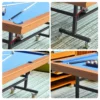 CUETIQ 7FT Foldable Pool Table Half KD Wood Blue - Image 6