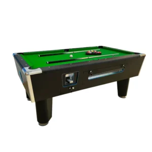 CUETIQ 7/8FT Coin-Operated Pool Table MDF Marble Top Green