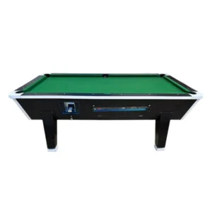 CUETIQ 7/8FT Coin-Operated Pool Table MDF Marble Top Green