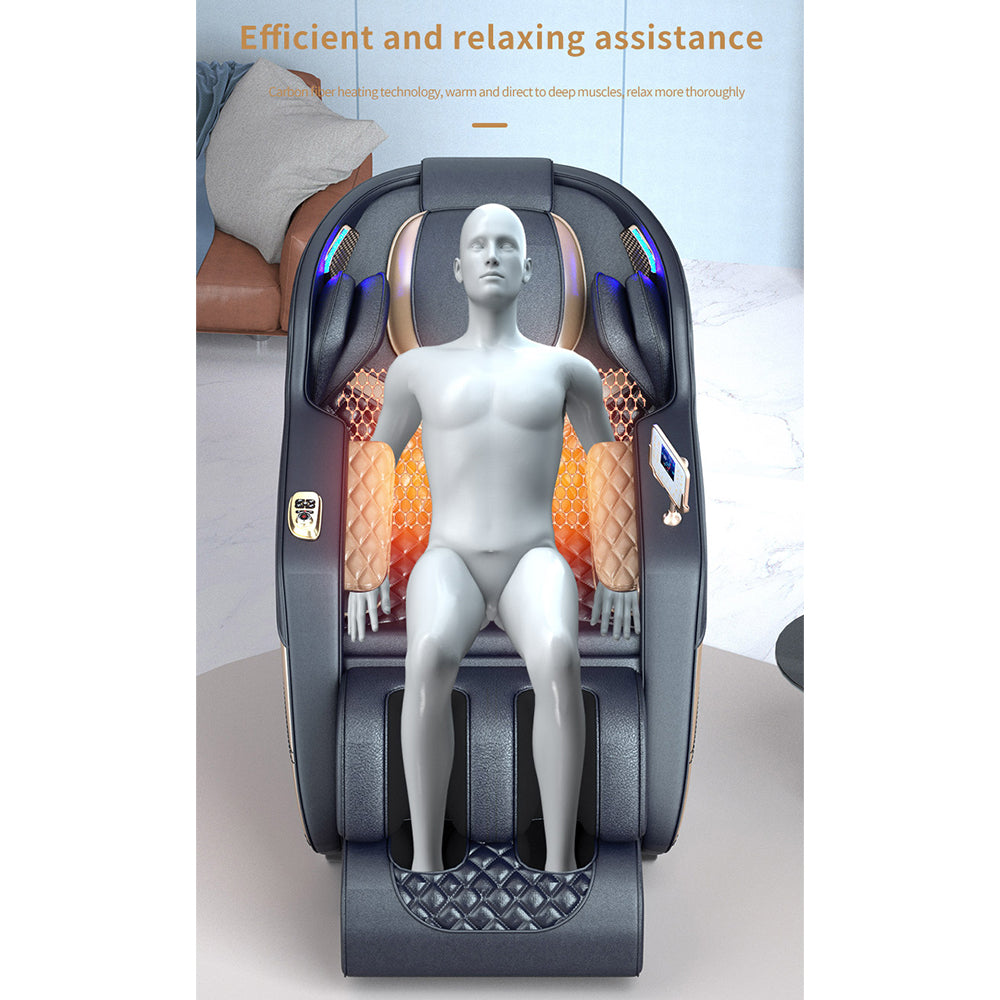 RELAXA- L27 SL Track Electric Massage Chair with Zero Gravity - Blue 8 RELAXA- L27 SL Track Electric Massage Chair with Zero Gravity - Blue - Image 8