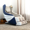 RELAXA X10 WarmBack Function Shell Handrail Design Massage Chair-WhiteOrange/BlueGrey - Image 7
