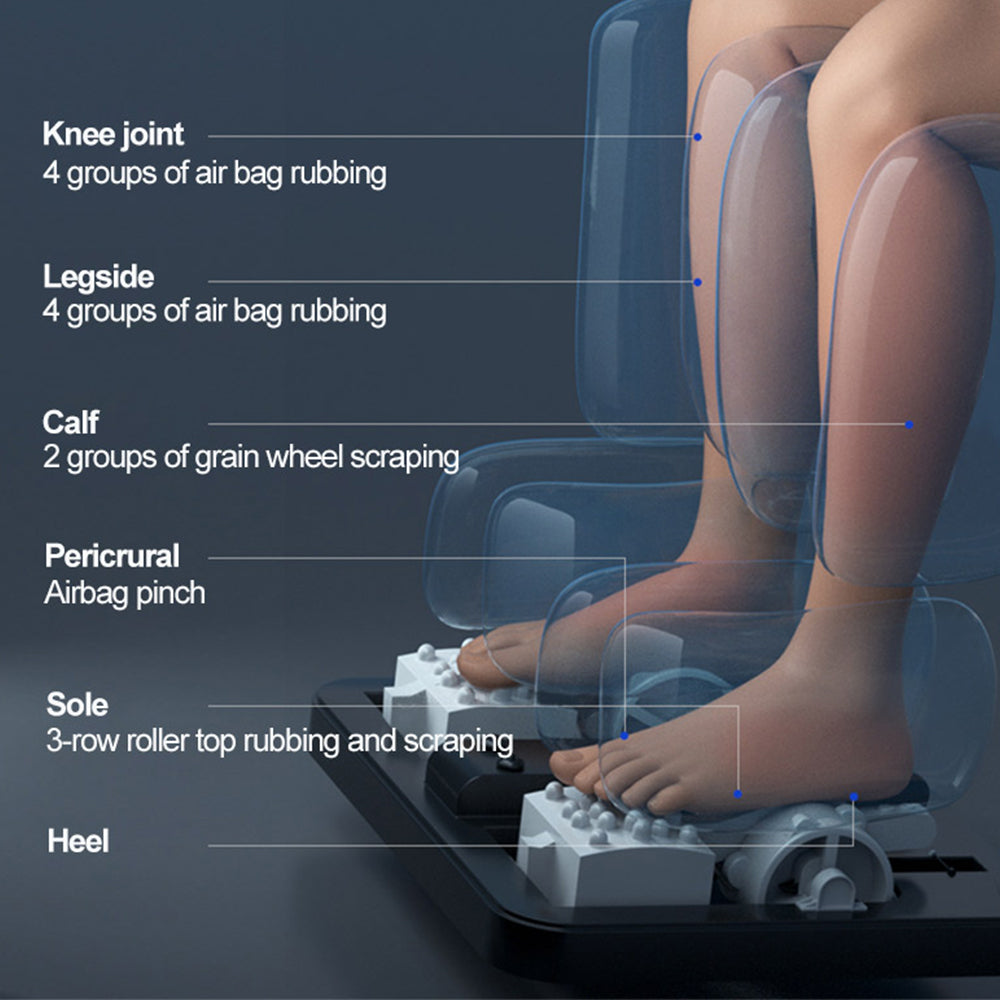 RELAXA- L27 SL Track Electric Massage Chair with Zero Gravity - Blue 9 RELAXA- L27 SL Track Electric Massage Chair with Zero Gravity - Blue - Image 9