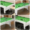 CUETIQ 8FT Outdoor Waterproof Pool Table - Carbon Steel Frame, Aluminium Rails, White Body, Free Accessories Package - Green & Red - Image 8