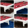 CUETIQ 8FT Outdoor Waterproof Pool Table - Carbon Steel Frame, Aluminium Rails, White Body, Free Accessories Package - Green & Red - Image 14