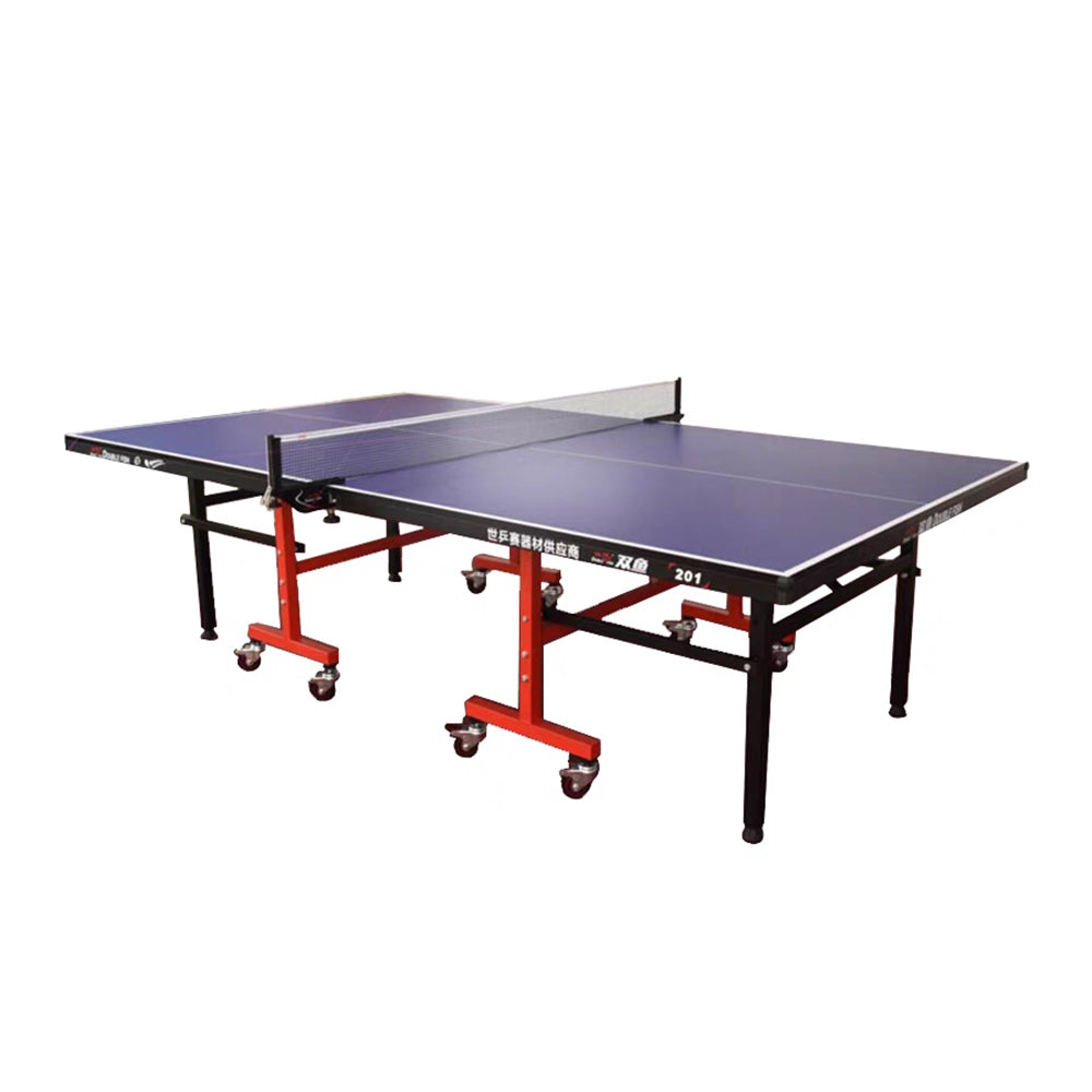 DOUBLE FISH 201 Indoor 18mm Blue Foldable Solo Play Table Tennis Pingpong Table-Bats Balls Net ITTF Approve 1 DOUBLE FISH 201 Indoor 18mm Blue Foldable Solo Play Table Tennis Pingpong Table-Bats Balls Net ITTF Approve