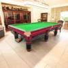 QUESLA 9FT Billiard Table - Solid Oak Frame, Copper Pockets, Bluestone Slate Surface, Durable Precision Play, Free Accessories Package - Red - Image 7