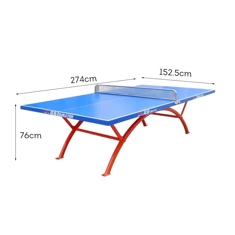 DOUBLE FISH SW318A Outdoor Waterproof Blue Table Tennis Pingpong Table/Bats Balls Net ITTF Approve 6 DOUBLE FISH SW318A Outdoor Waterproof Blue Table Tennis Pingpong Table/Bats Balls Net ITTF Approve - Image 6