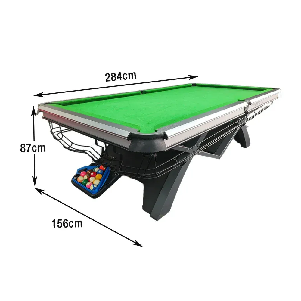 QUESLA 9FT Billiard Table - 1.2cm Solid Build, Oak & Aluminum Alloy Frame, Copper Pockets, Stable Precision Play, Free Accessories Package 8 QUESLA 9FT Billiard Table - 1.2cm Solid Build, Oak & Aluminum Alloy Frame, Copper Pockets, Stable Precision Play, Free Accessories Package - Image 8
