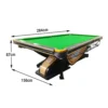 QUESLA 9FT Billiard Table - Oak Carbon Fiber Rail, Bluestone Slate Surface, Alloy Pockets, Durable Precision Play, Free Accessories Package - Image 2