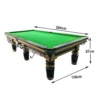 QUESLA 9FT Billiard Table - Solid Oak Frame, Bluestone Slate Surface, Durable Copper Pockets, Free Accessories Package - Image 6