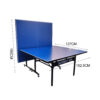 SUNNET Pro 600 Premium Aluminium Blue Outdoor Waterproof Foldable Solo Play Table Tennis Pingpong Table-Bats Balls Net - Image 7