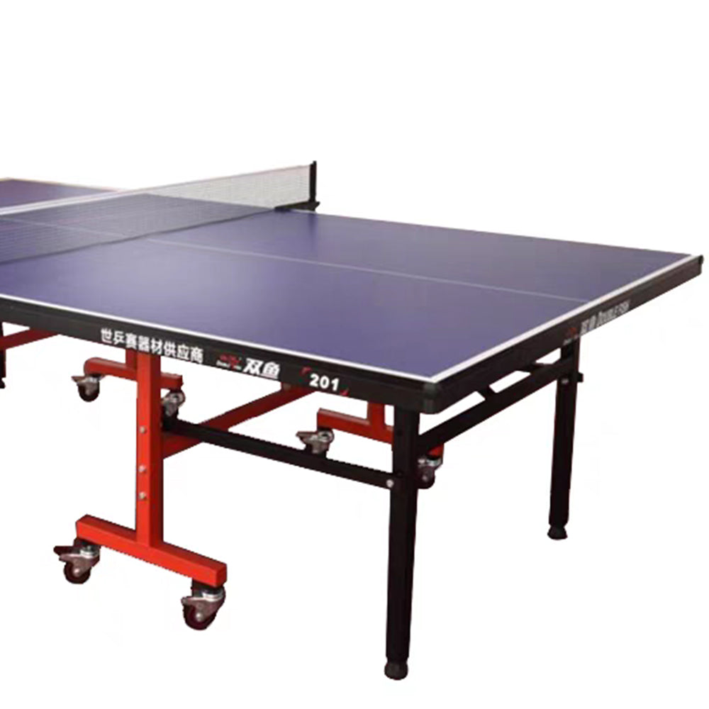 DOUBLE FISH 201 Indoor 18mm Blue Foldable Solo Play Table Tennis Pingpong Table-Bats Balls Net ITTF Approve 5 DOUBLE FISH 201 Indoor 18mm Blue Foldable Solo Play Table Tennis Pingpong Table-Bats Balls Net ITTF Approve - Image 5