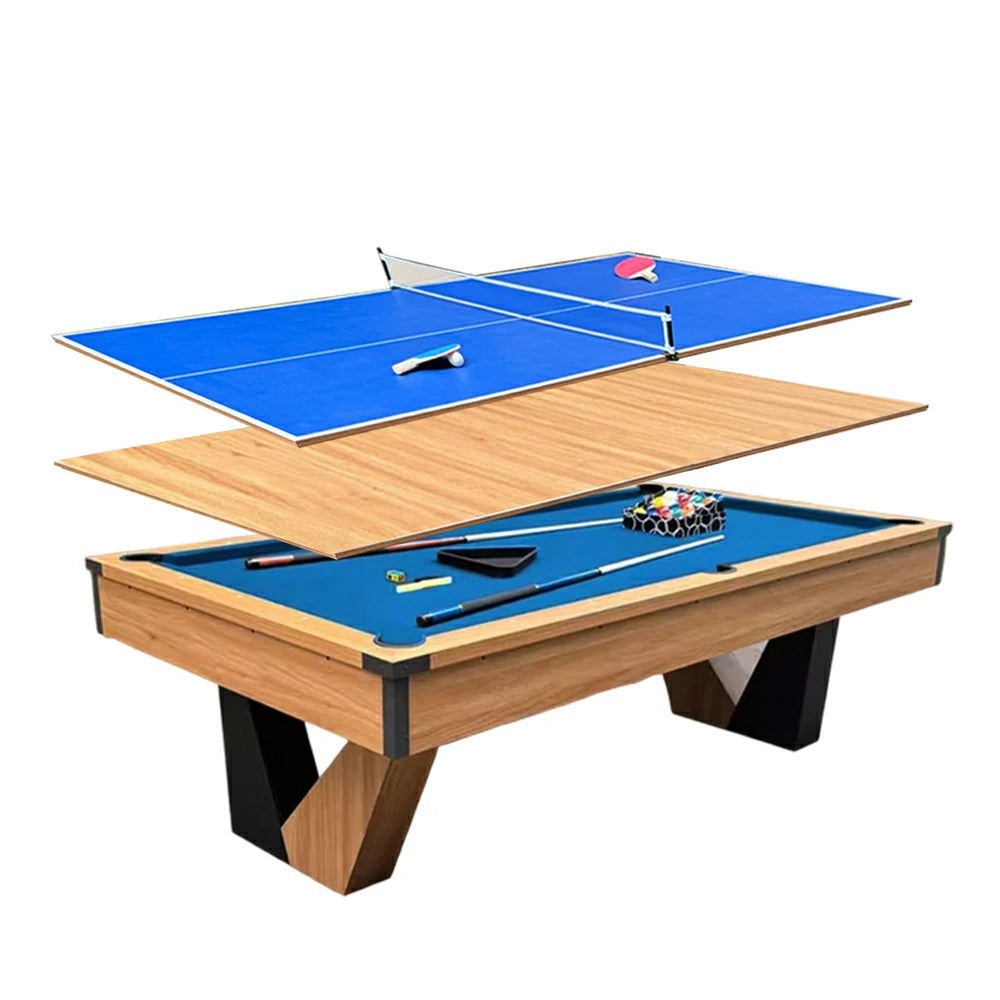 CUETIQ 3-IN-1 9FT MDF Billiard Table/Table Tennis Table/Dining Table W/ Accessories V-Frame Design 4 CUETIQ 3-IN-1 9FT MDF Billiard Table/Table Tennis Table/Dining Table W/ Accessories V-Frame Design - Image 4