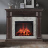 Pearl 2000W Electric Fireplace Heater Espresso Oak Mantel Suite - Image 4
