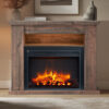 Quartz 2000W Electric Fireplace Heater Rustic Dark Oak Mantel Suite - Image 4