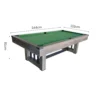 CUETIQ 8FT KD Pool Table Half KD Wood Black Design - Image 8