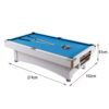 CUETIQ GTMDF004 9FT MDF 3IN1 Billiard Table / Ping-Pong Table/ Office Desk - Image 3