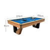 CUETIQ 3-IN-1 9FT MDF Billiard Table/Table Tennis Table/Dining Table W/ Accessories V-Frame Design - Image 5
