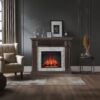Pearl 2000W Electric Fireplace Heater Espresso Oak Mantel Suite - Image 2