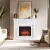 Pearl 2000W Electric Fireplace Heater White Mantel Suite - Image 2
