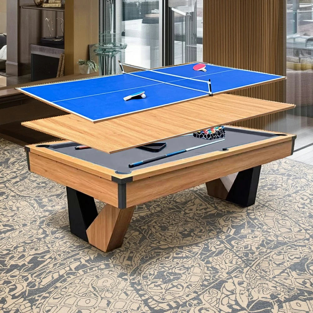 CUETIQ 3-IN-1 9FT MDF Billiard Table/Table Tennis Table/Dining Table W/ Accessories V-Frame Design 8 CUETIQ 3-IN-1 9FT MDF Billiard Table/Table Tennis Table/Dining Table W/ Accessories V-Frame Design - Image 8