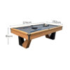 QUESLA 9FT 3-in-1 Marble Pool Table - Billiards, Ping Pong & Office Desk, Ball Return System - Image 8