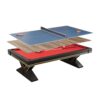 CUETIQ L001 7/8/9FT 3-IN-1 Slate Billiard Table/ Ping-pong Table/ Office Desk Solid Wood Frame