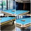 QUESLA 4.5cm Thickness Slate 8FT Steel Handrail Luxury Pool Snooker Billiard Table with Elegant Brass Detailing - Image 4