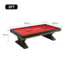 CUETIQ L001 7/8/9FT 3-IN-1 Slate Billiard Table/ Ping-pong Table/ Office Desk Solid Wood Frame - Image 7