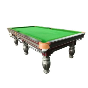 QUESLA 9FT Billiard Table - Nordic Minimalist Design with Silver Accents, Sleek Style, Functional and Decorative, Free Accessories Package