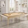 CUETIQ Premium Genuine Leather 7/8/9FT 3-IN-1 Slate Billiard Table/ Ping-pong Table/ Office Desk Solid Wood Frame - Image 2