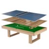 CUETIQ 6FT 3-in-1 Billiard Table Pool Ping Pong Desk - Image 4