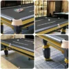 QUESLA 7FT 4cm Slate Luxury Pool Table with Brass Detailing - Image 11