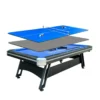 CUETIQ 3-in-1 8FT Iron-Leg Pool Table - Billiards, Table Tennis, Office Desk Combo - Durable, Space-Saving, Modern Design
