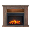 Quartz 2000W Electric Fireplace Heater Rustic Dark Oak Mantel Suite - Image 3