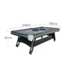 CUETIQ 3-in-1 8FT Iron-Leg Pool Table - Billiards, Table Tennis, Office Desk Combo - Durable, Space-Saving, Modern Design - Image 9