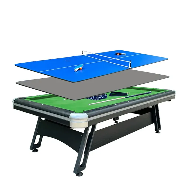 CUETIQ 3-in-1 8FT Iron-Leg Pool Table - Billiards, Table Tennis, Office Desk Combo - Durable, Space-Saving, Modern Design 10 CUETIQ 3-in-1 8FT Iron-Leg Pool Table - Billiards, Table Tennis, Office Desk Combo - Durable, Space-Saving, Modern Design - Image 10