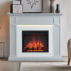Pearl 2000W Electric Fireplace Heater Cement Grey Mantel Suite - Image 3
