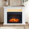 Quartz 2000W Electric Fireplace Heater White Mantel Suite - Image 2