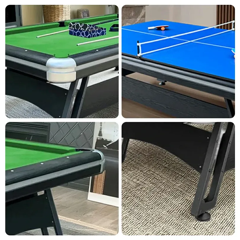 CUETIQ 3-in-1 8FT Iron-Leg Pool Table - Billiards, Table Tennis, Office Desk Combo - Durable, Space-Saving, Modern Design 12 CUETIQ 3-in-1 8FT Iron-Leg Pool Table - Billiards, Table Tennis, Office Desk Combo - Durable, Space-Saving, Modern Design - Image 12