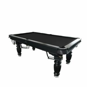QUESLA 8FT Pool Table 2025 Model - Classic Slate Design Upgraded with Reinforced Legs & Pro Ball Nets - Professional Billiard Table, Solid Timber Black Frame