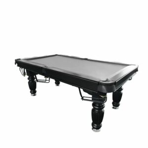 QUESLA 8FT Pool Table 2025 Model - Classic Slate Design Upgraded with Reinforced Legs & Pro Ball Nets - Professional Billiard Table, Solid Timber Black Frame