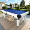 QUESLA 8FT Pool Table 2025 Model - Classic Slate Design Upgraded with Reinforced Legs & Pro Ball Nets - Professional Billiard Table, Solid Timber White Frame - Image 6