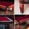 QUESLA 8FT Pool Table 2025 Model - Classic Slate Design Upgraded with Reinforced Legs & Pro Ball Nets - Professional Billiard Table, Solid Timber Walnut Frame - Image 4
