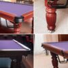 QUESLA 8FT Pool Table 2025 Model - Classic Slate Design Upgraded with Reinforced Legs & Pro Ball Nets - Professional Billiard Table, Solid Timber Walnut Frame - Image 9