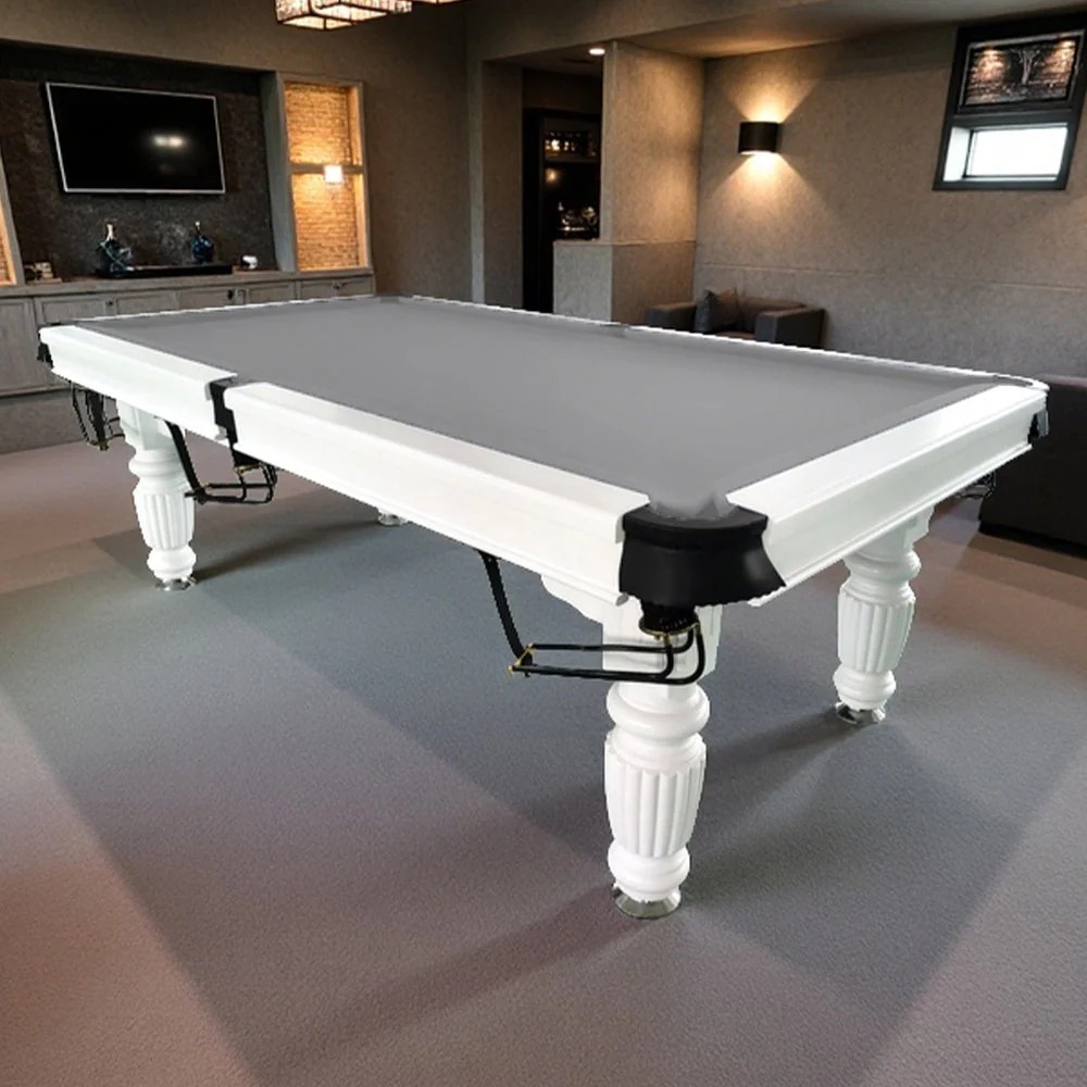 QUESLA 8FT Pool Table 2025 Model - Classic Slate Design Upgraded with Reinforced Legs & Pro Ball Nets - Professional Billiard Table, Solid Timber White Frame 4 QUESLA 8FT Pool Table 2025 Model - Classic Slate Design Upgraded with Reinforced Legs & Pro Ball Nets - Professional Billiard Table, Solid Timber White Frame - Image 4