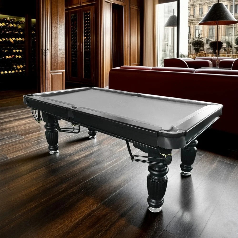 QUESLA 8FT Pool Table 2025 Model - Classic Slate Design Upgraded with Reinforced Legs & Pro Ball Nets - Professional Billiard Table, Solid Timber Black Frame 15 QUESLA 8FT Pool Table 2025 Model - Classic Slate Design Upgraded with Reinforced Legs & Pro Ball Nets - Professional Billiard Table, Solid Timber Black Frame - Image 15