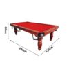 QUESLA 8FT Pool Table 2025 Model - Classic Slate Design Upgraded with Reinforced Legs & Pro Ball Nets - Professional Billiard Table, Solid Timber Walnut Frame - Image 15