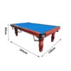 QUESLA 8FT Pool Table 2025 Model - Classic Slate Design Upgraded with Reinforced Legs & Pro Ball Nets - Professional Billiard Table, Solid Timber Walnut Frame - Image 17