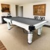 QUESLA 8FT Pool Table 2025 Model - Classic Slate Design Upgraded with Reinforced Legs & Pro Ball Nets - Professional Billiard Table, Solid Timber White Frame - Image 13